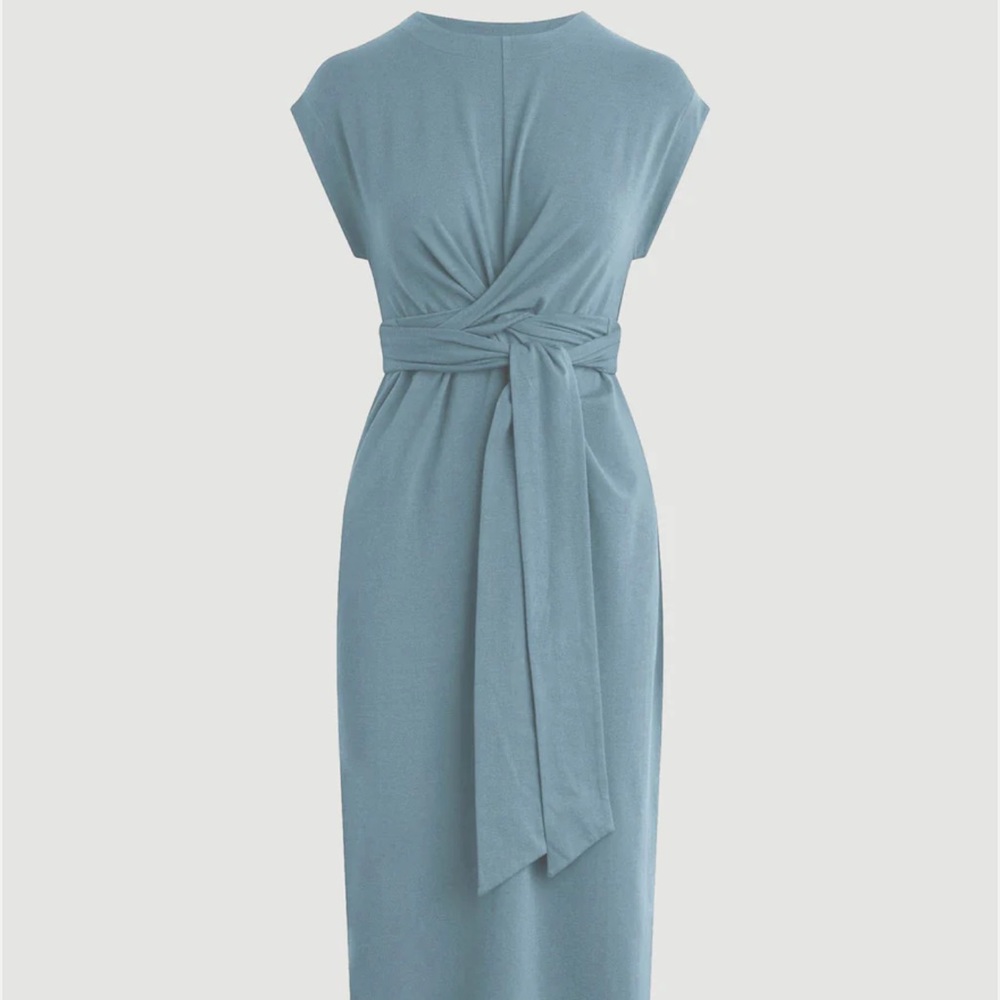 Modern Citizen dusty blue Midi Dress